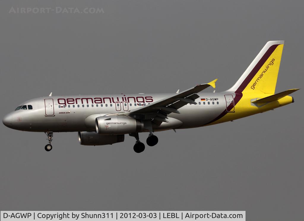D-AGWP, 2010 Airbus A319-132 C/N 4227, Landing rwy 25R
