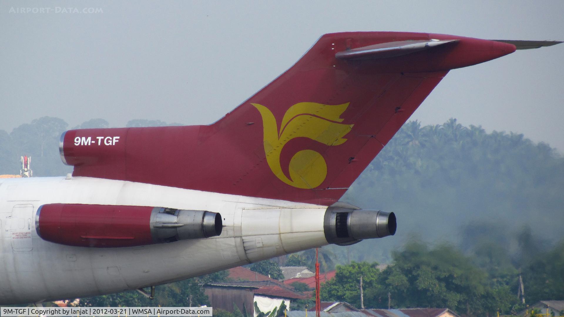 9M-TGF, 1979 Boeing 727-247/Adv(F) C/N 21698, Tail Pic