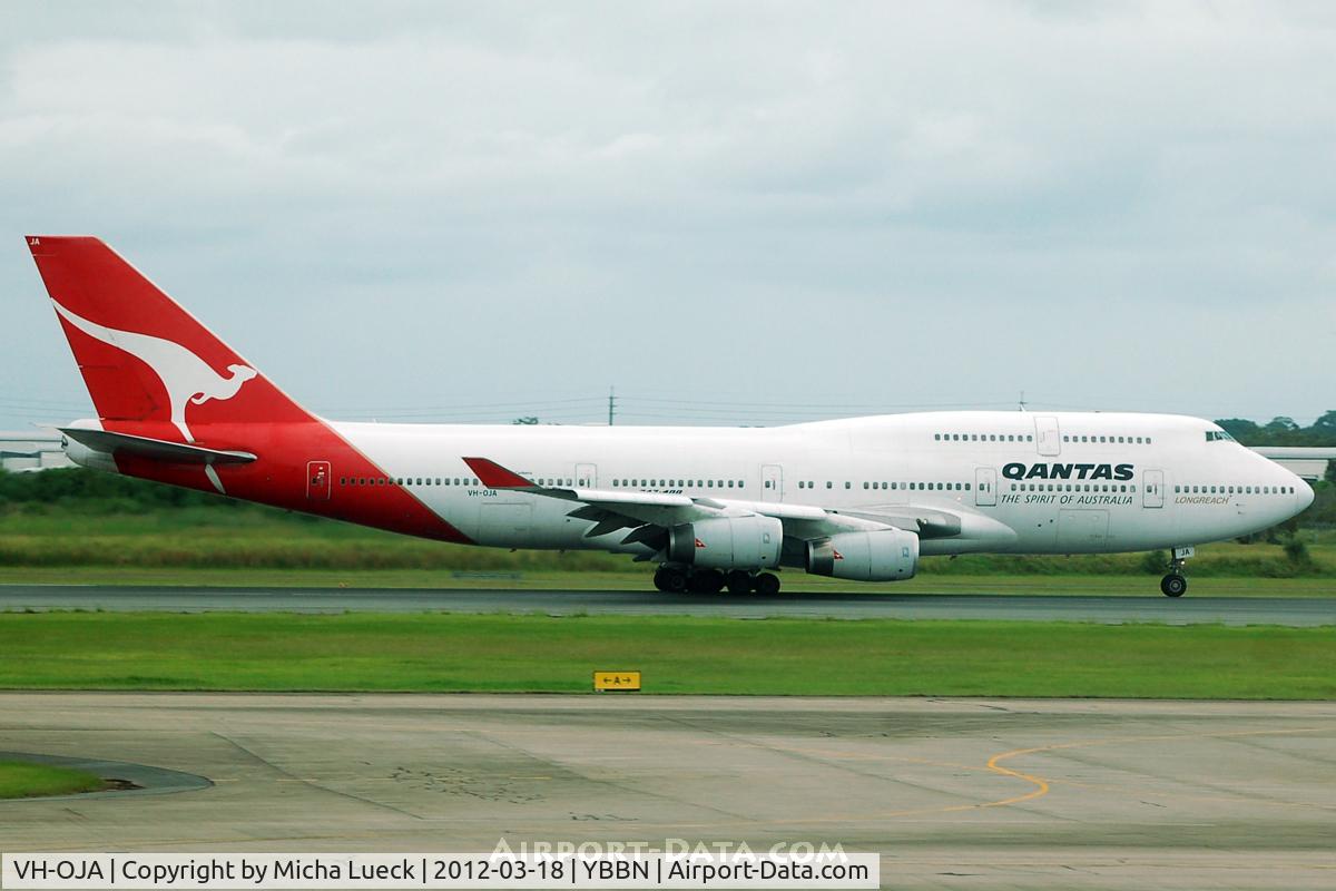 VH-OJA, 1989 Boeing 747-438 C/N 24354, At Brisbane
