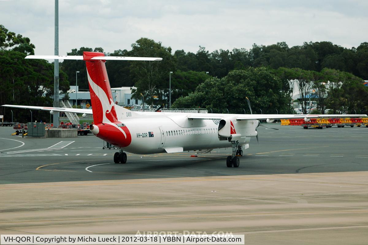 VH-QOR, 2009 De Havilland Canada DHC-8-402Q Dash 8 C/N 4241, At Brisbane