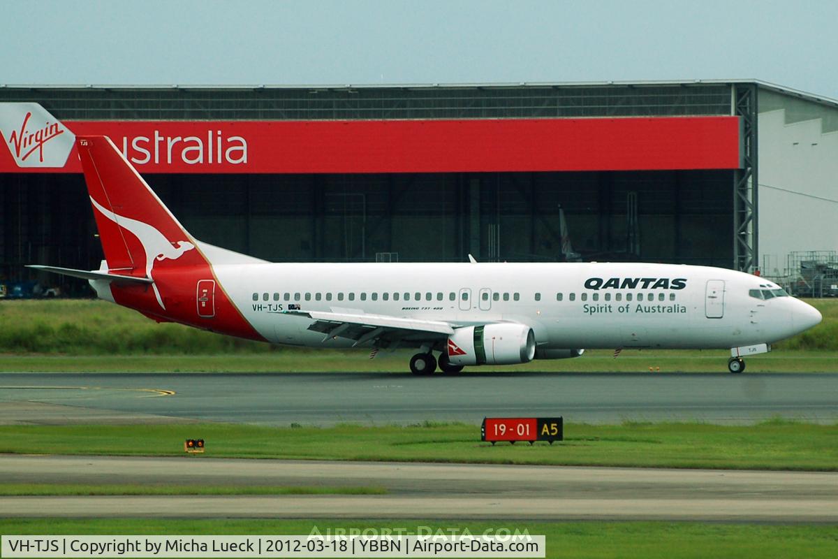 VH-TJS, 1993 Boeing 737-476 C/N 24444, At Brisbane