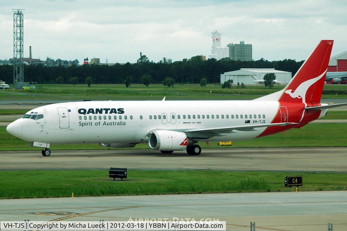 VH-TJS, 1993 Boeing 737-476 C/N 24444, At Brisbane