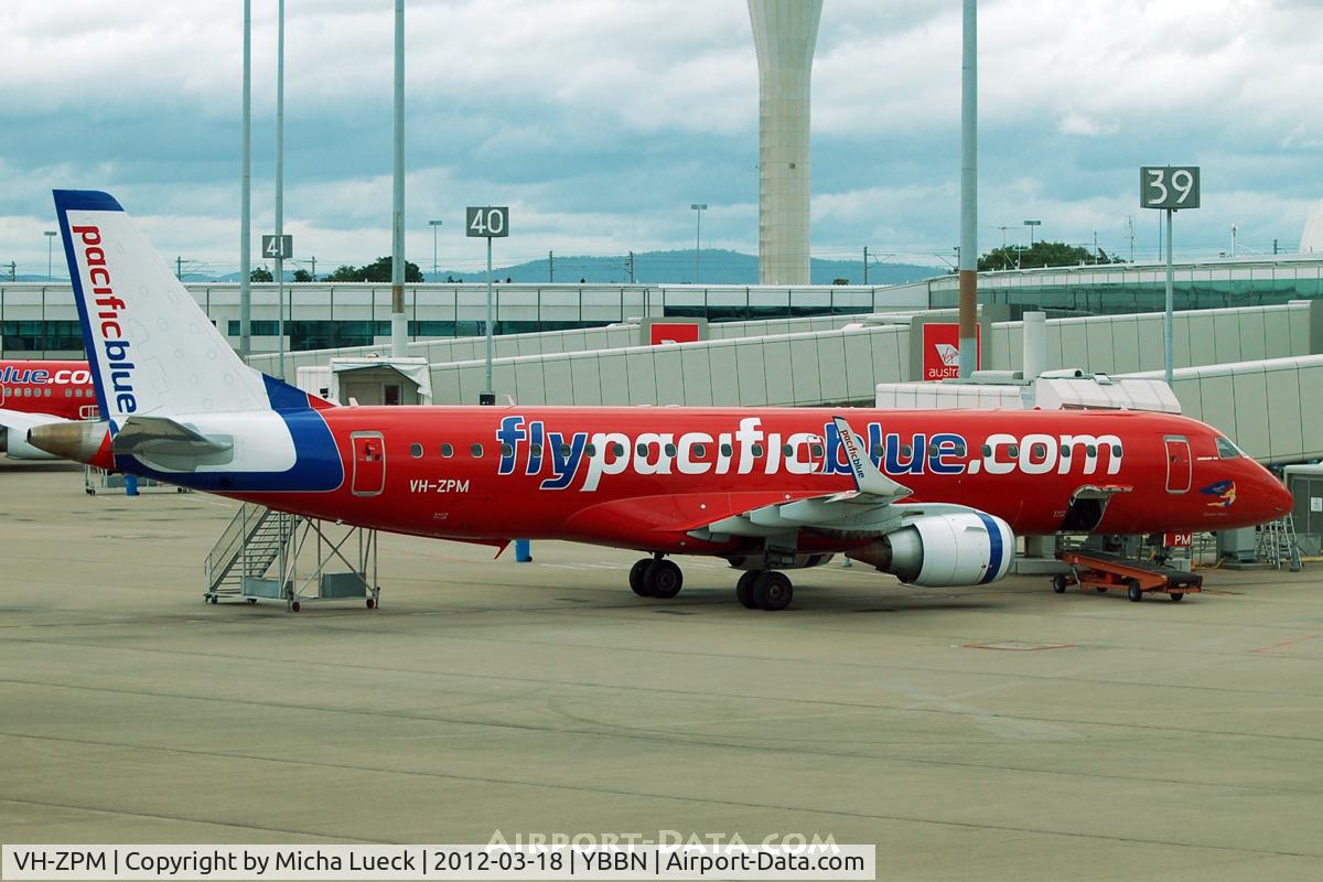 VH-ZPM, 2009 Embraer 190AR (ERJ-190-100IGW) C/N 19000262, At Brisbane