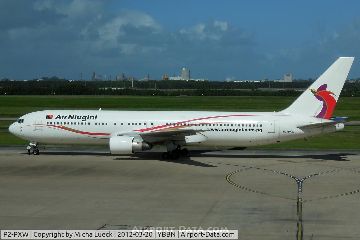 P2-PXW, 1991 Boeing 767-383/ER C/N 25365, At Brisbane