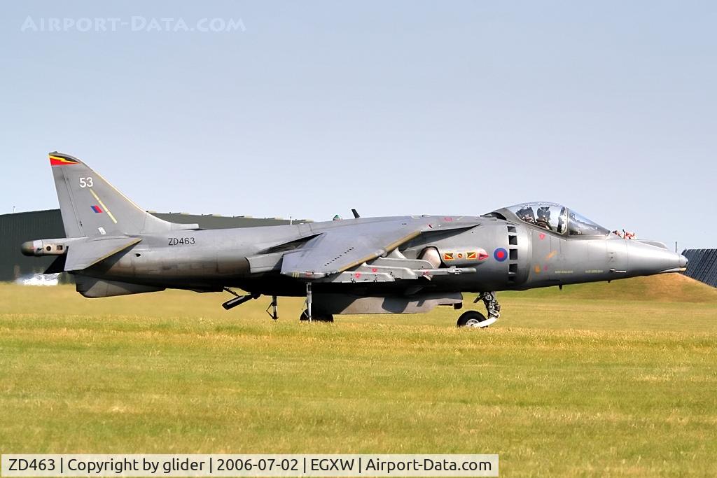 ZD463, British Aerospace Harrier GR.7 C/N P53, Short taxy before take off and displaying