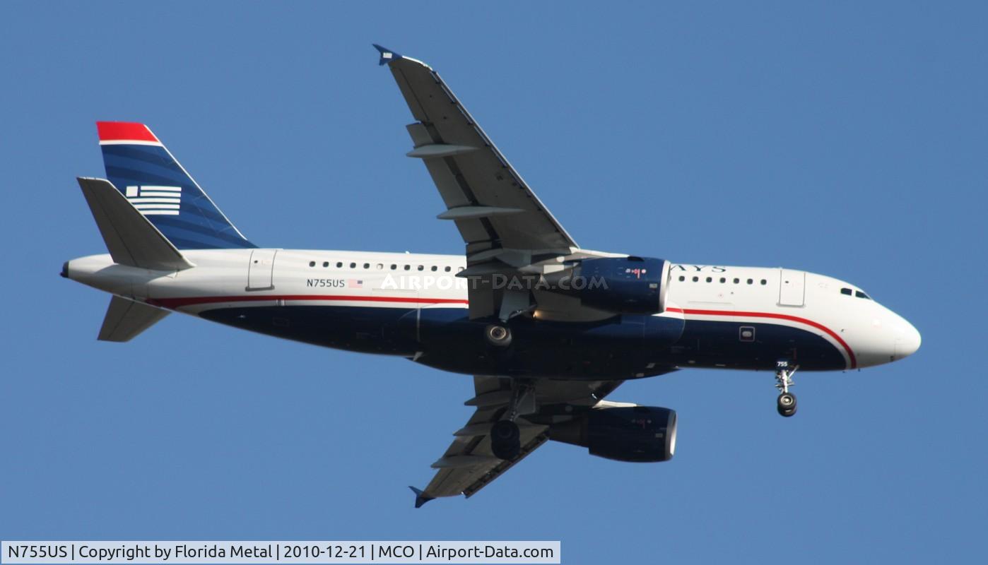 N755US, 2000 Airbus A319-112 C/N 1331, US Airways A319