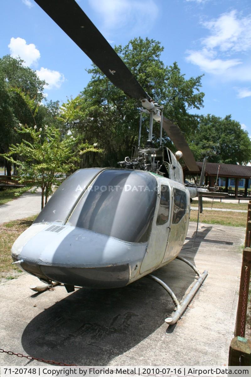 71-20748, 1971 Bell OH-58A Kiowa C/N 41609, OH-58A in Tampa Veterans Park on Hwy301 south of I-4