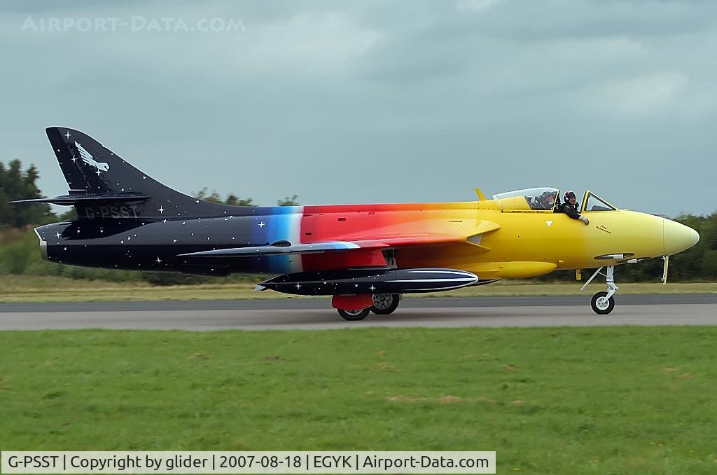 G-PSST, 1959 Hawker Hunter F.58A C/N HABL-003115, End of a great display and all the more impressive bearing in mind the awful weather prevailing at the time!