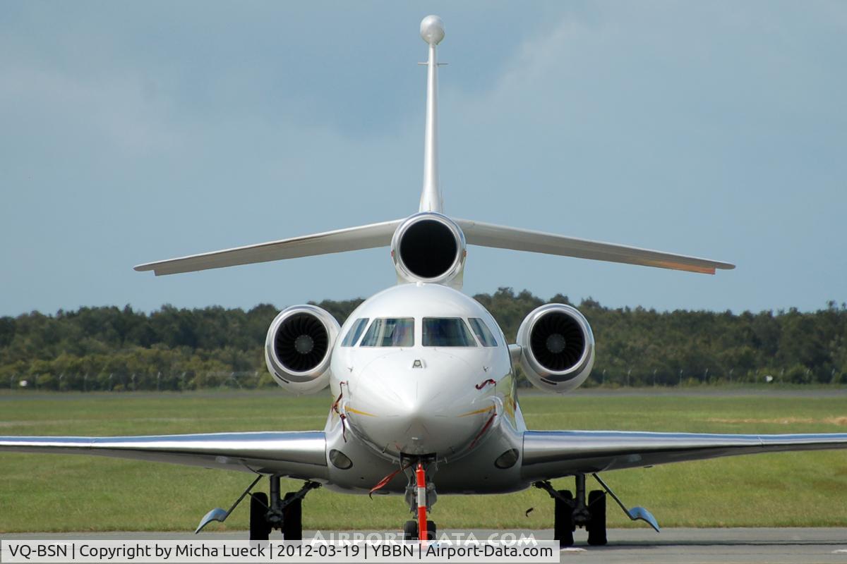 VQ-BSN, 2009 Dassault Falcon 7X C/N 58, At Brisbane