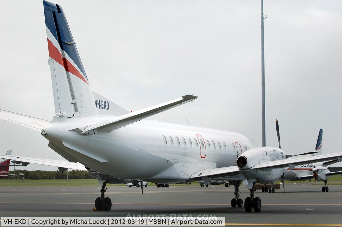 VH-EKD, 1989 Saab 340A C/N 340A-155A, At Brisbane