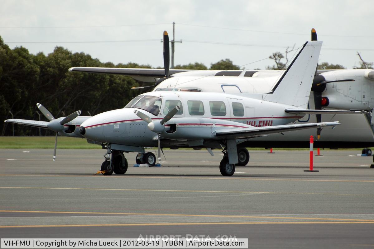 VH-FMU, 1982 Piper PA-31-310 Navajo Navajo C/N 31-8212015, At Brisbane