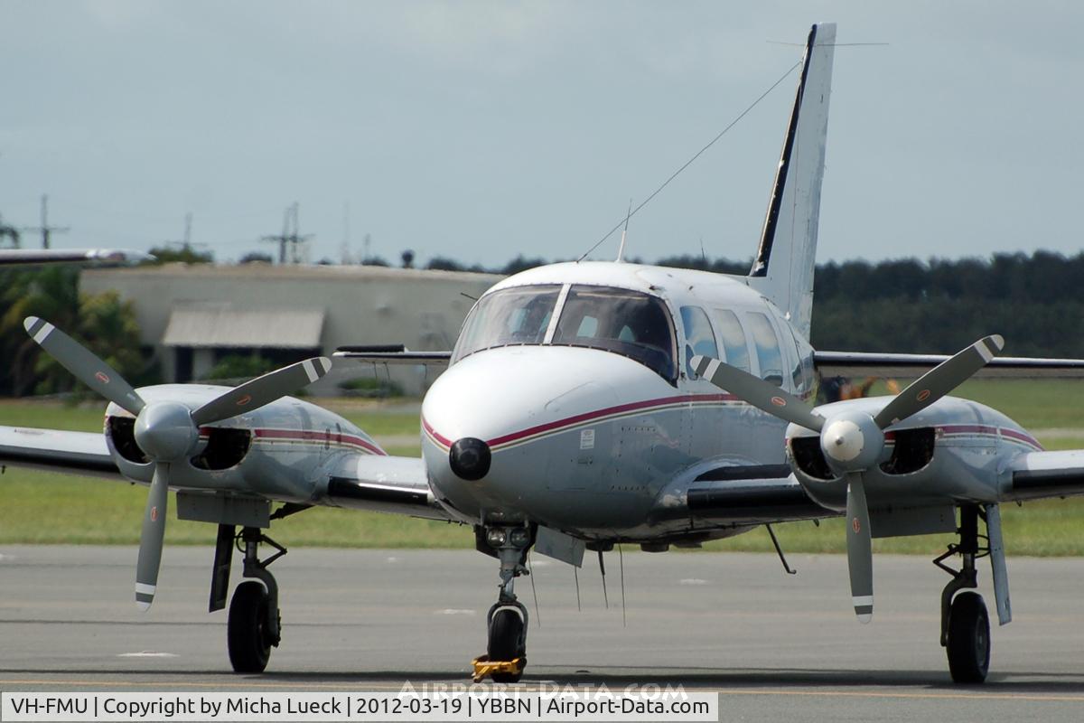 VH-FMU, 1982 Piper PA-31-310 Navajo Navajo C/N 31-8212015, At Brisbane