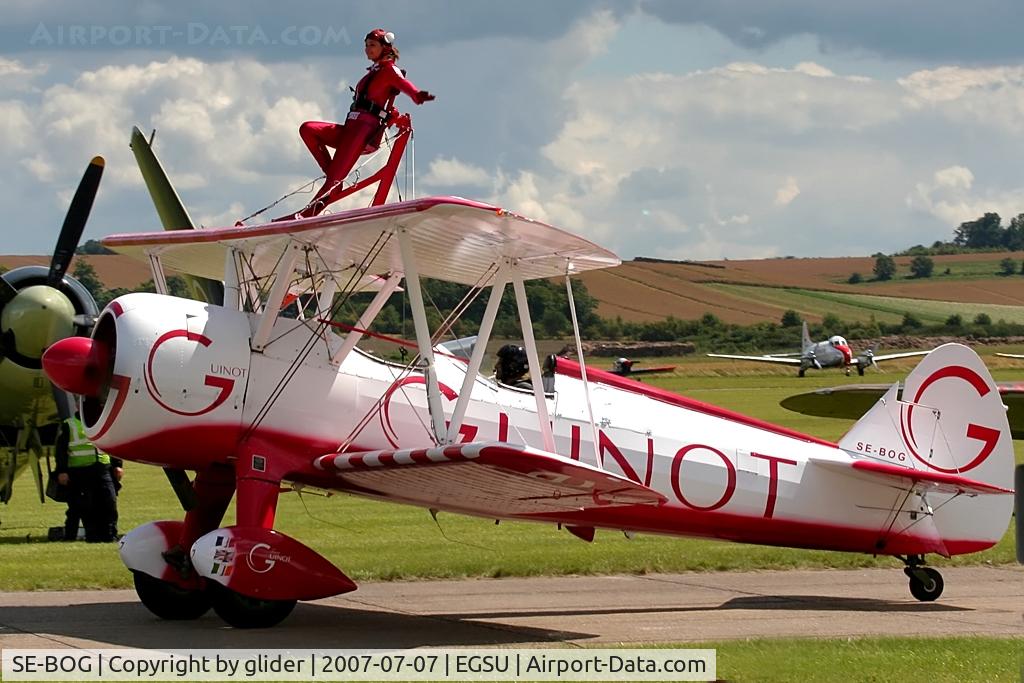 SE-BOG, 1942 Boeing N2S-3 Kaydet (B75N1) C/N 75-7128, Plucky gal!