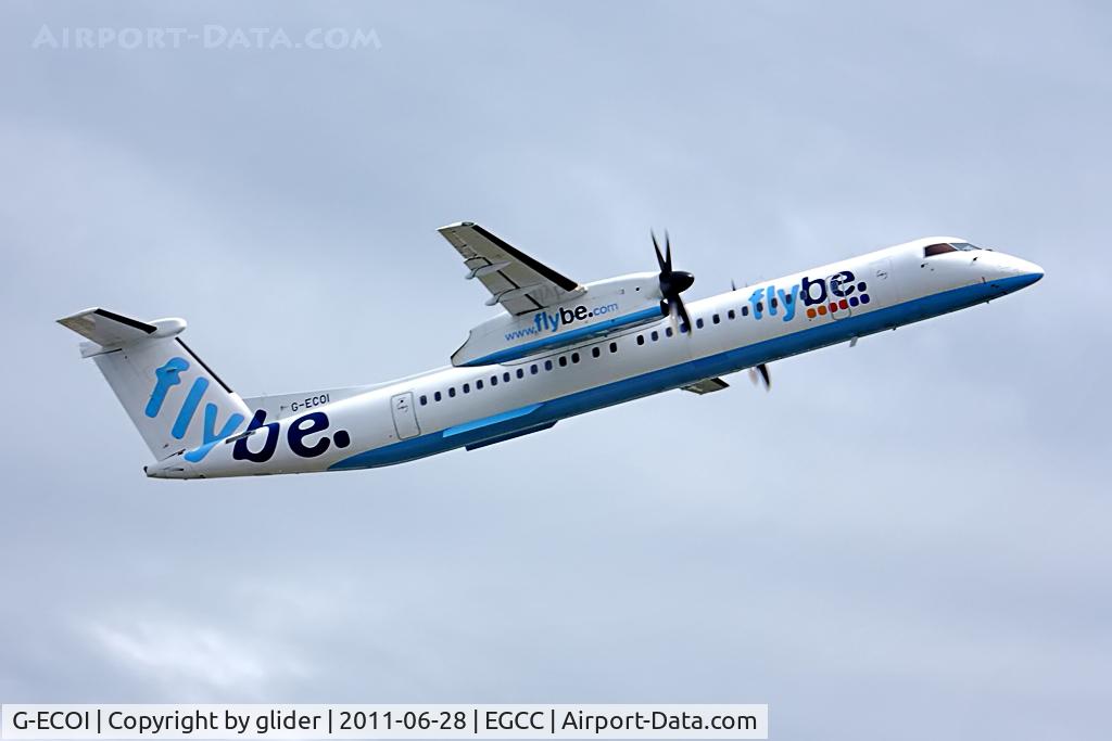 G-ECOI, 2008 De Havilland Canada DHC-8-402Q Dash 8 C/N 4224, Nice rate of climb