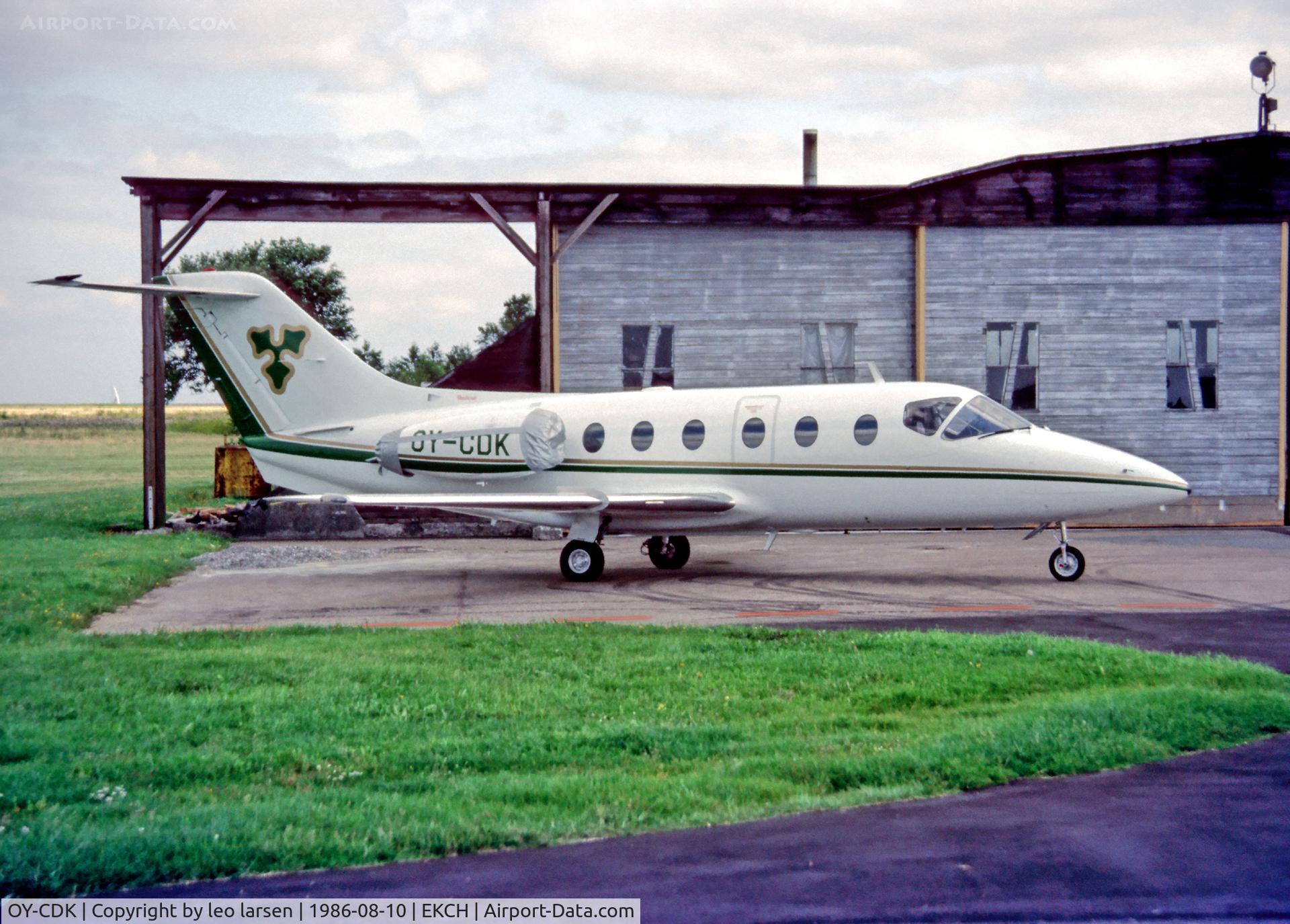 OY-CDK, 1983 Mitsubishi MU-300 C/N A065SA, Copenhagen Kastrup 10.8.86