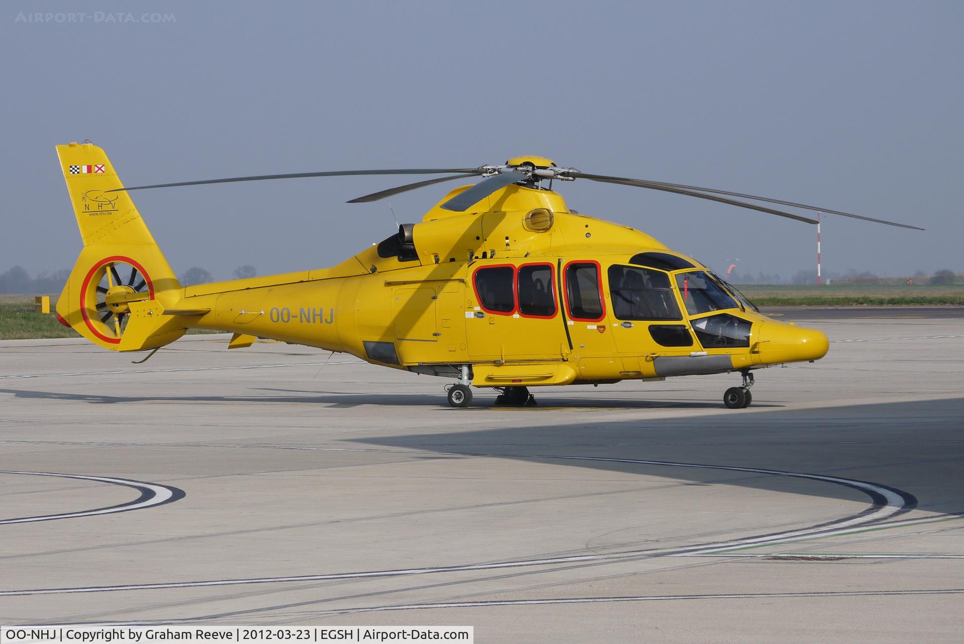 OO-NHJ, 2009 Eurocopter EC-155B-1 C/N 6842, Parked at Norwich.
