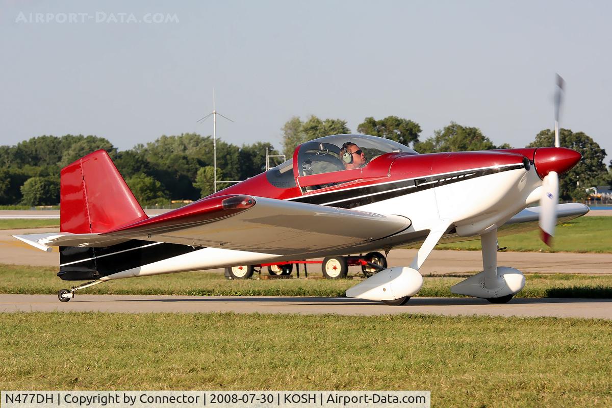 N477DH, 2001 Vans RV-6 C/N 60230, EAA Airventure 2008. On October 5th 2009 this plane crashed en route from Wilmington to Louisburg, 31 miles northeast of Raleigh.