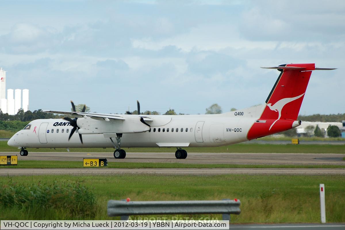 VH-QOC, 2005 De Havilland Canada DHC-8-402Q Dash 8 C/N 4117, At Brisbane