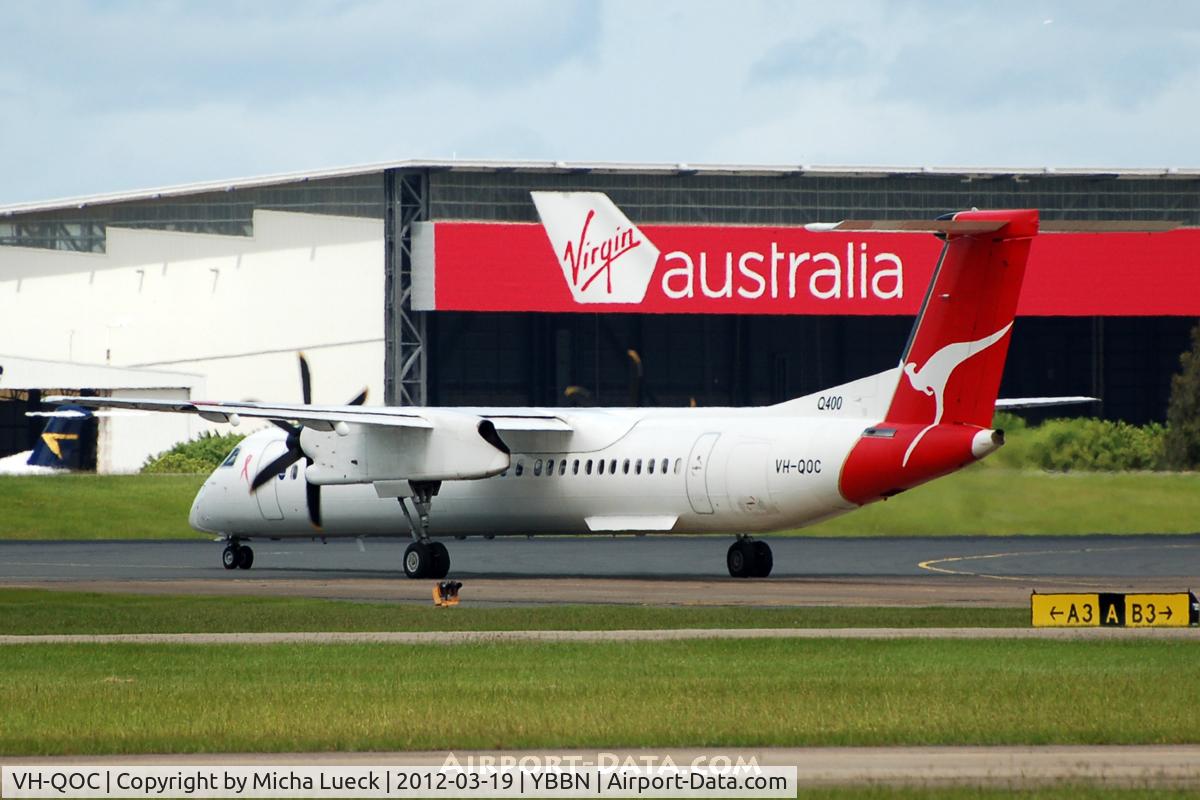 VH-QOC, 2005 De Havilland Canada DHC-8-402Q Dash 8 C/N 4117, At Brisbane