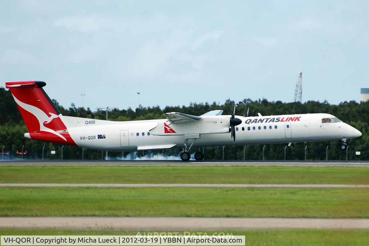 VH-QOR, 2009 De Havilland Canada DHC-8-402Q Dash 8 C/N 4241, At Brisbane