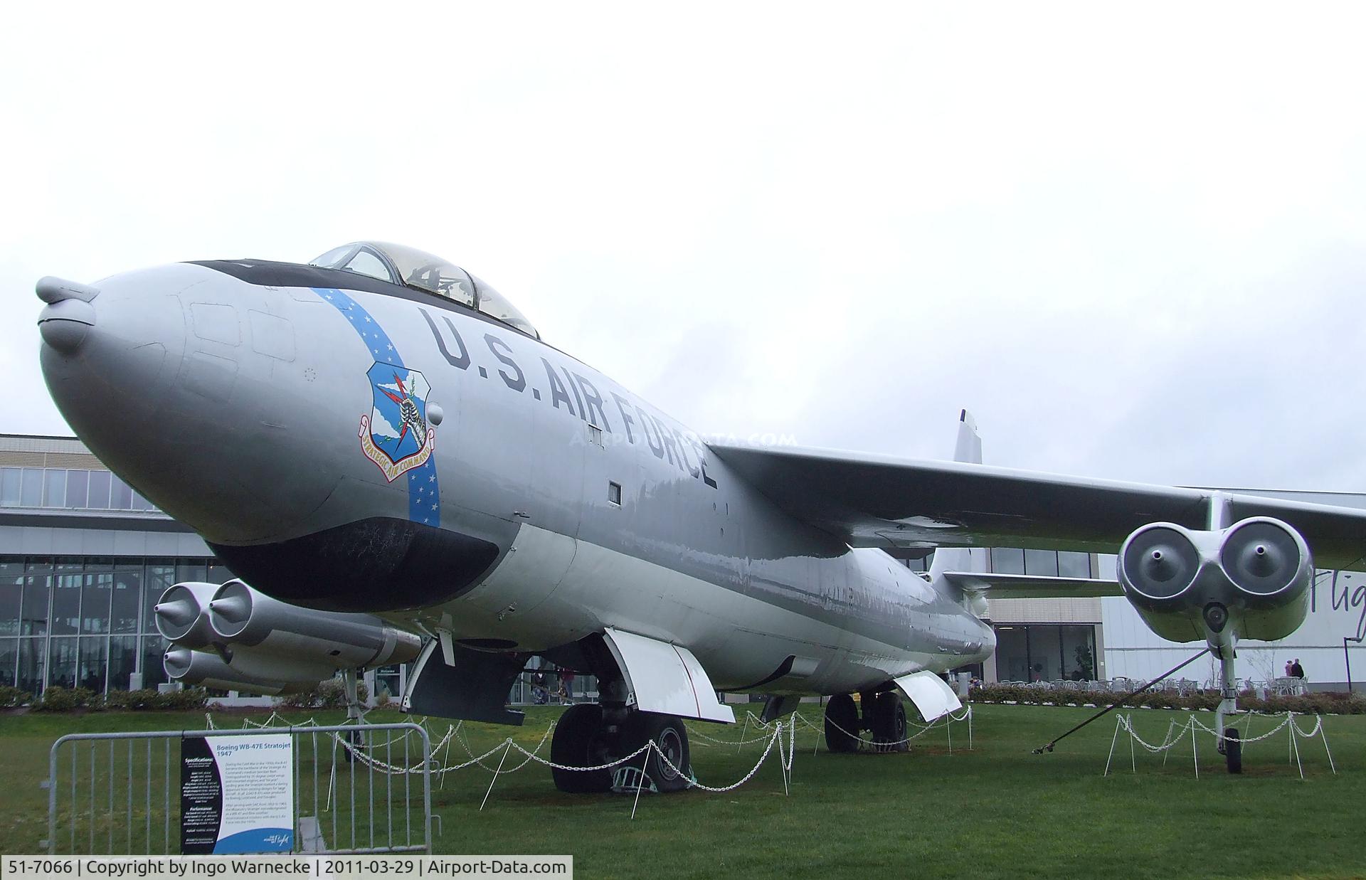 51-7066, 1951 Boeing WB-47E-75-BW Stratojet C/N 450609, Boeing WB-47E Stratojet at the Museum of Flight, Seattle WA