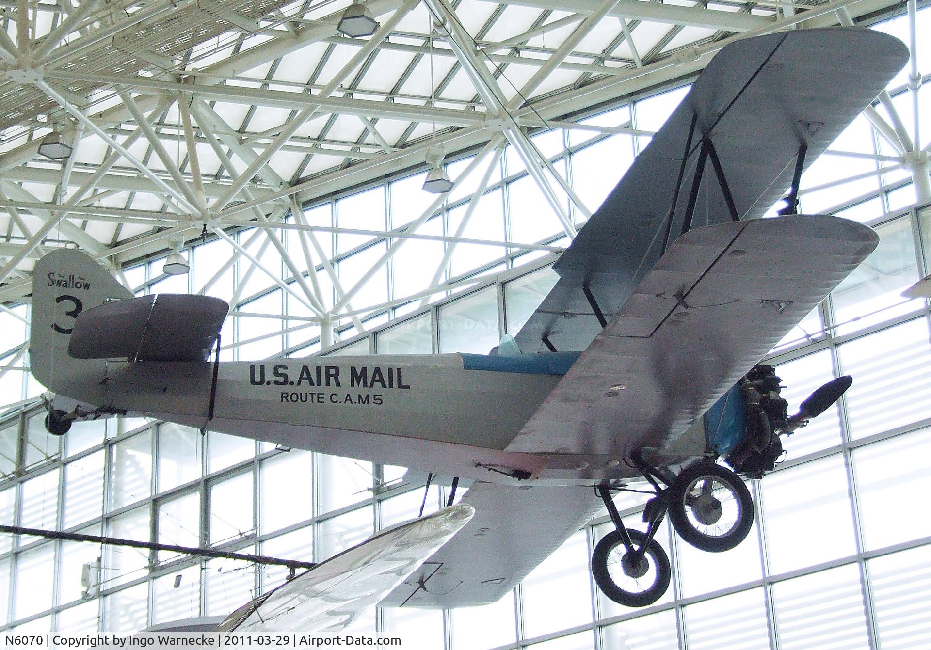 N6070, 1928 Swallow OX-5 Swallow C/N 968, Swallow Commercial at the Museum of Flight, Seattle WA