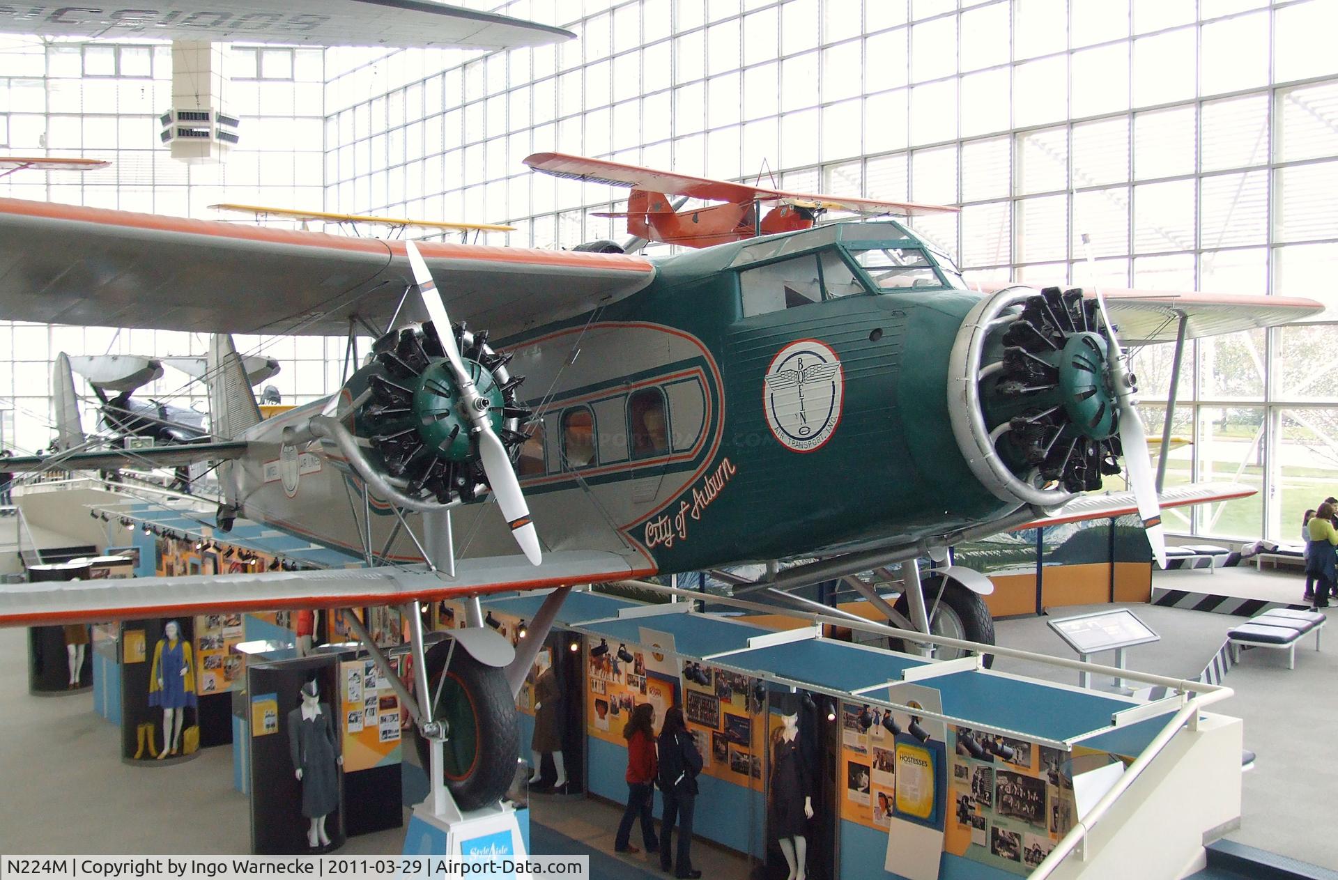 N224M, 1929 Boeing 80A-1 C/N 1082, Boeing 80A-1 at the Museum of Flight, Seattle WA