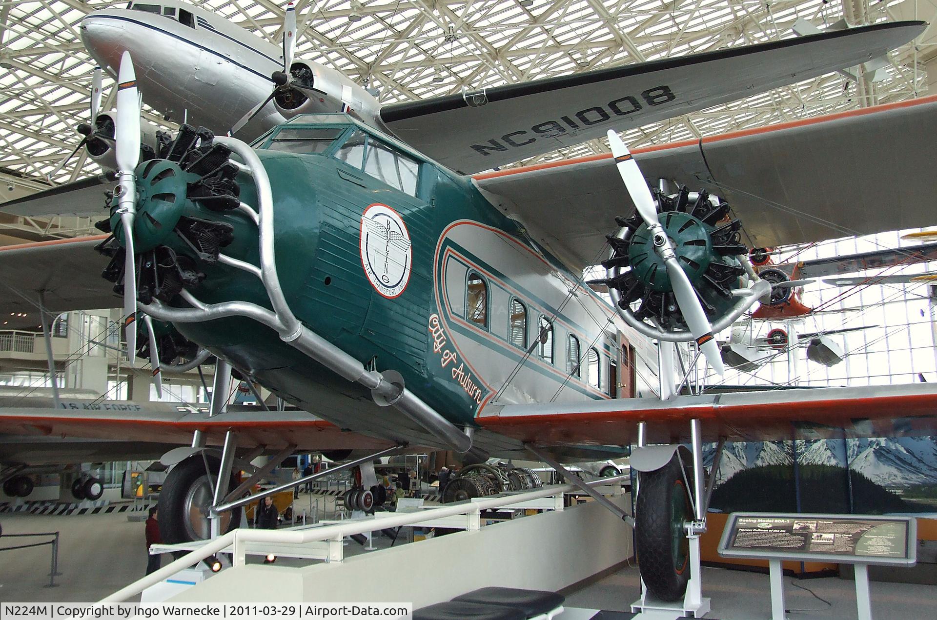 N224M, 1929 Boeing 80A-1 C/N 1082, Boeing 80A-1 at the Museum of Flight, Seattle WA