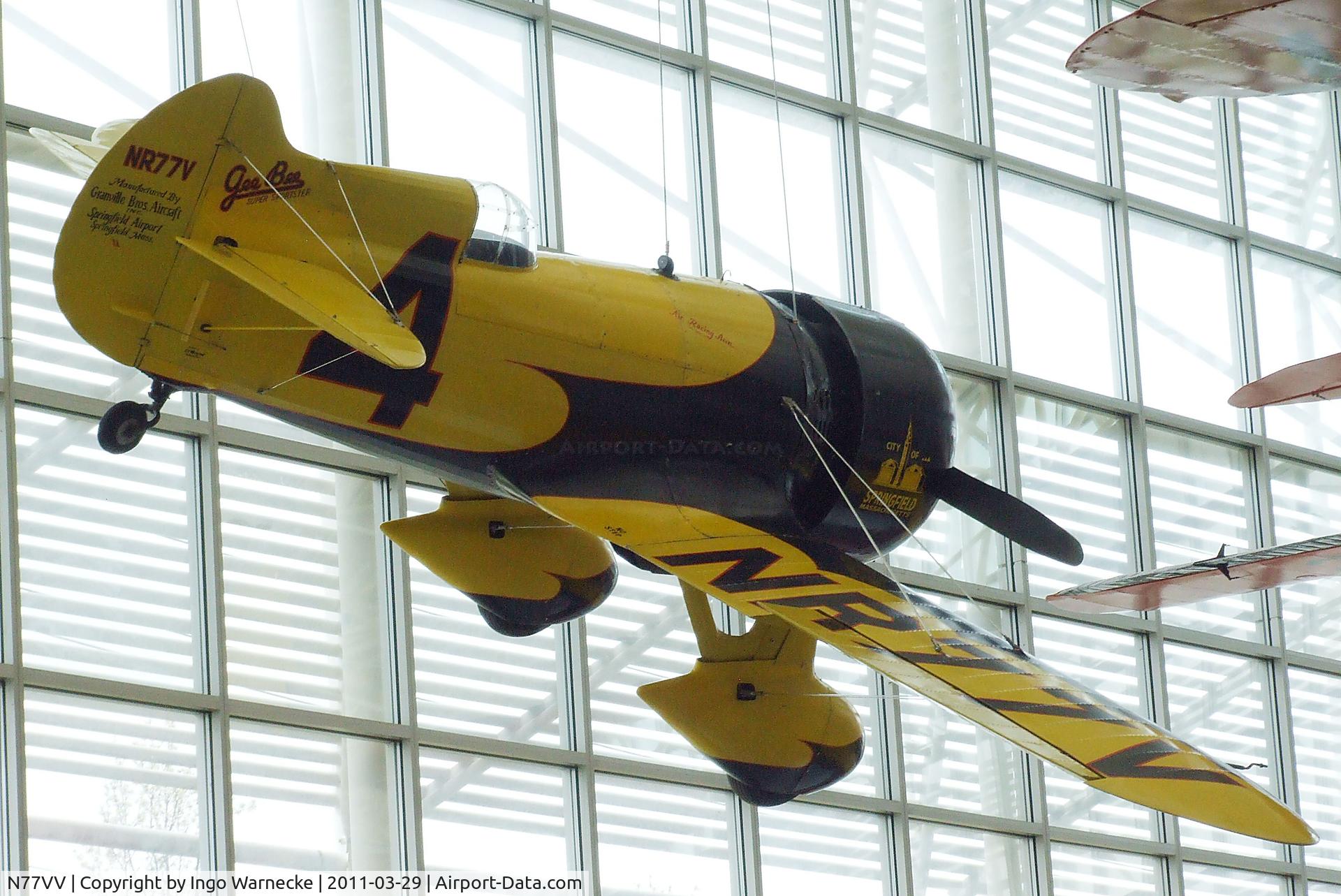 N77VV, 1996 Granville Brothers Gee Bee Replica Z C/N T4, Turner Gee Bee Model Z Sportster modified replica at the Museum of Flight, Seattle WA