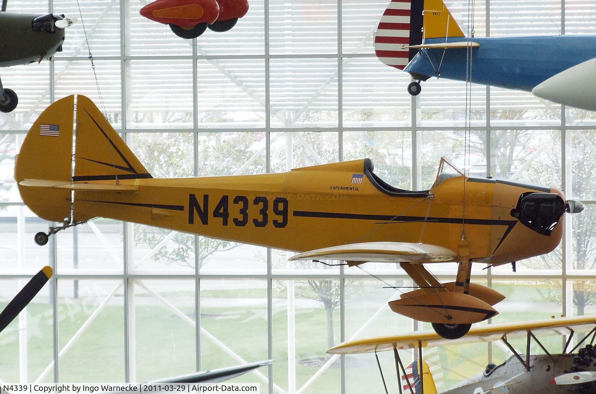 N4339, 1970 Bowers Fly Baby 1A C/N 68-15, Bowers (Stabler, A.) Fly Baby 1A at the Museum of Flight, Seattle WA