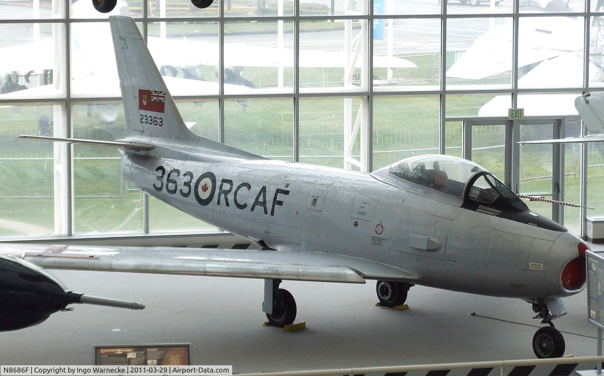 N8686F, 1954 Canadair CL-13B Sabre Mk. 6 C/N 1153, Canadair CL-13A Sabre 5 (North American F-86) at the Museum of Flight, Seattle WA