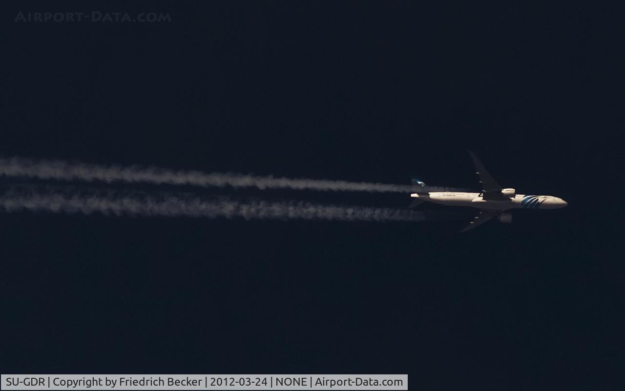 SU-GDR, 2011 Boeing 777-36N/ER C/N 38291, cruising as MSR778 from LHR to CAI