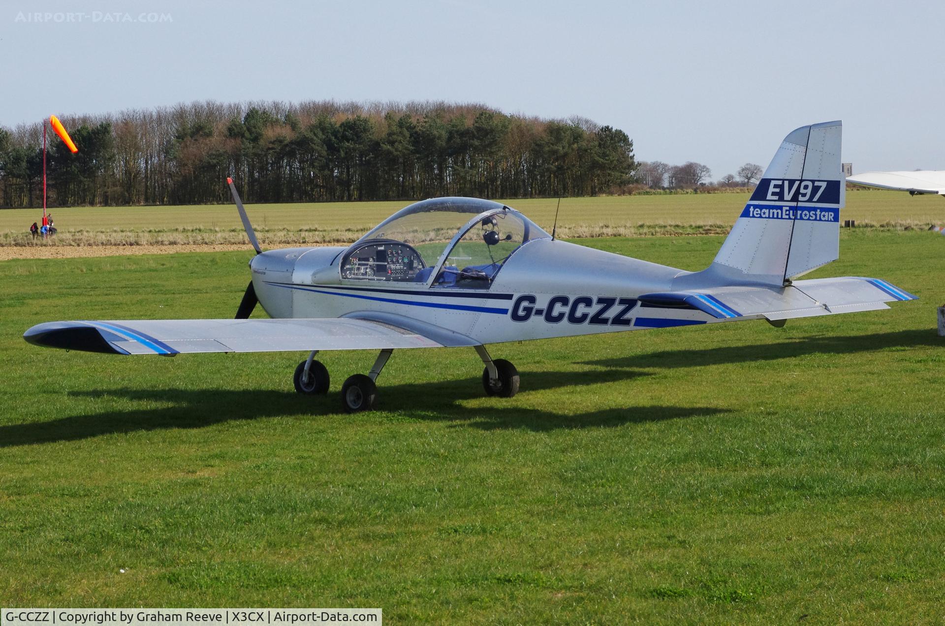G-CCZZ, 2004 Aerotechnik EV-97 Eurostar C/N PFA 315-14158, Parked at Northrepps
