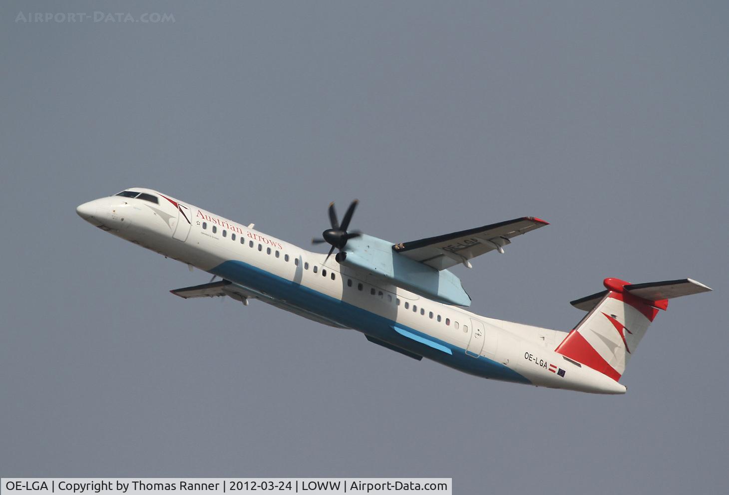 OE-LGA, 1999 De Havilland Canada DHC-8-402Q Dash 8 C/N 4014, Austrian Arrows DHC 8