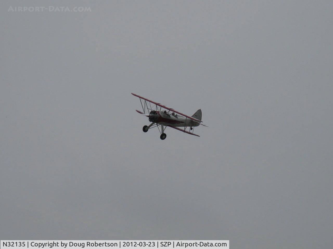 N32135, 1941 Waco UPF-7 C/N 5767, 1941 Waco UPF-7, Continental W670 220 Hp radial, turning final for Rwy 22