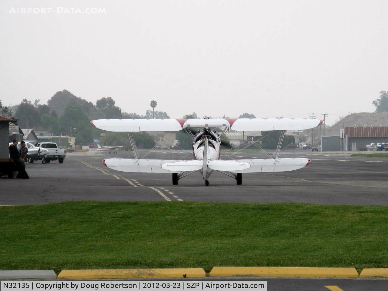 N32135, 1941 Waco UPF-7 C/N 5767, 1941 Waco UPF-7, Continental W670 220 Hp radial, stopped for rider change