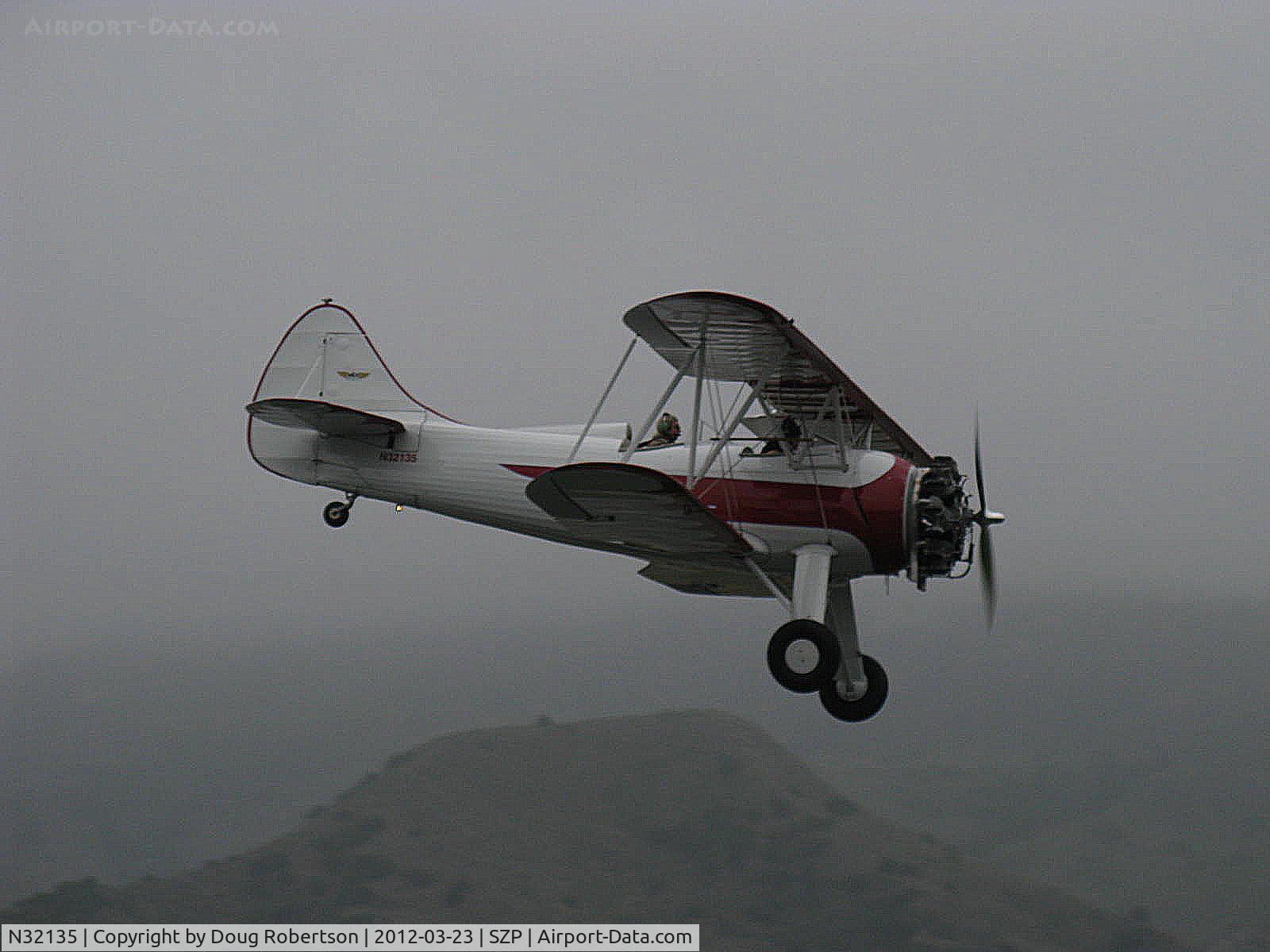 N32135, 1941 Waco UPF-7 C/N 5767, 1941 Waco UPF-7, Continental W670 220 Hp radial, arguably one of the prettiest classic bipes, this stunning UPF-7 has chromed engine, prop & spinner. High speed low pass over Rwy 22.