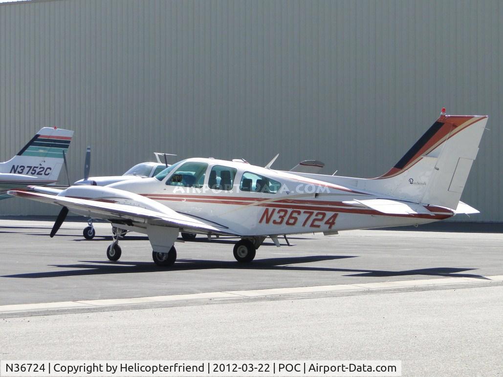 N36724, 1980 Beech 95-B55 (T42A) Baron C/N TC-2333, Parked at Howard Aviation