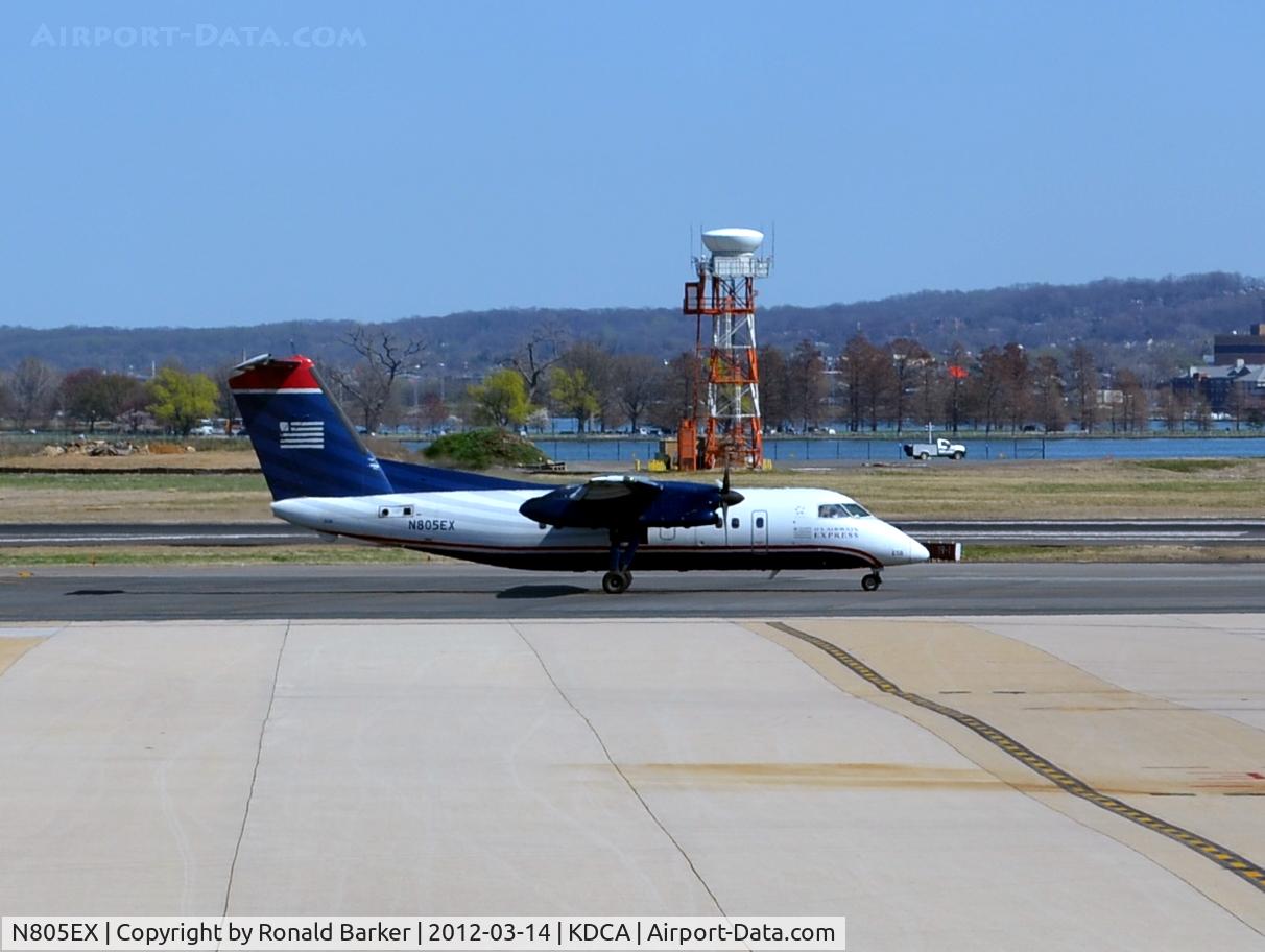 N805EX, 1990 Boeing DHC-8-102 C/N 228, Taxi DCA