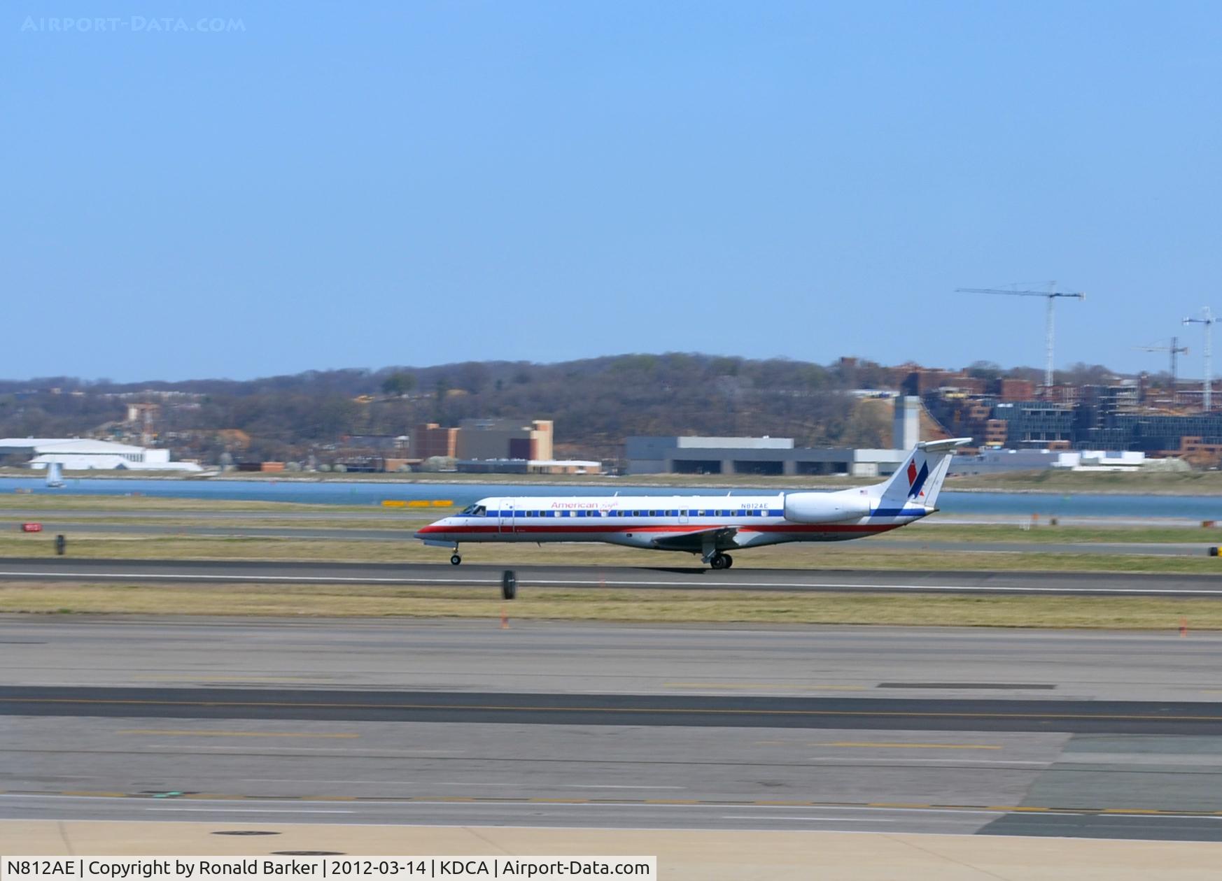 N812AE, 2001 Embraer ERJ-140LR (EMB-135KL) C/N 145531, Take off DCA