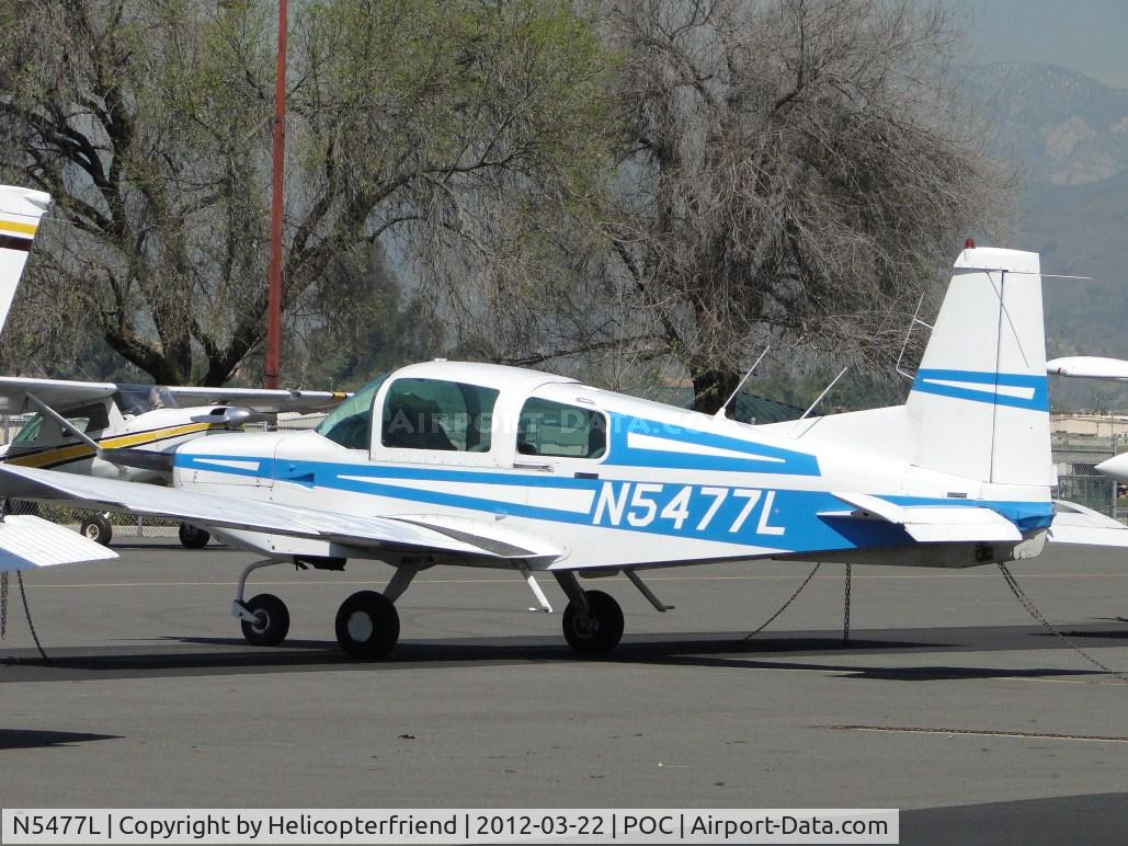 N5477L, 1973 Grumman American AA-5 Traveler C/N AA5-0377, Parked in transient parking