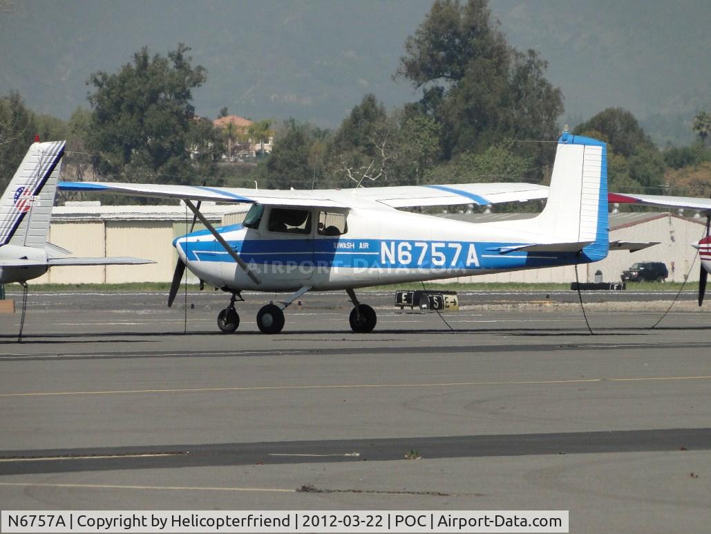N6757A, 1956 Cessna 172 C/N 28857, Parked in transient parking