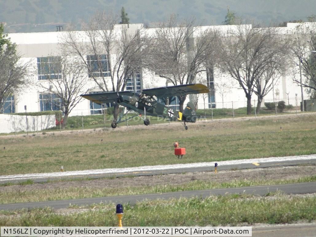 N156LZ, 2009 Fieseler Fi-156C Storch Replica C/N SA-001K, Lift off from 26R before taxiway Bravo