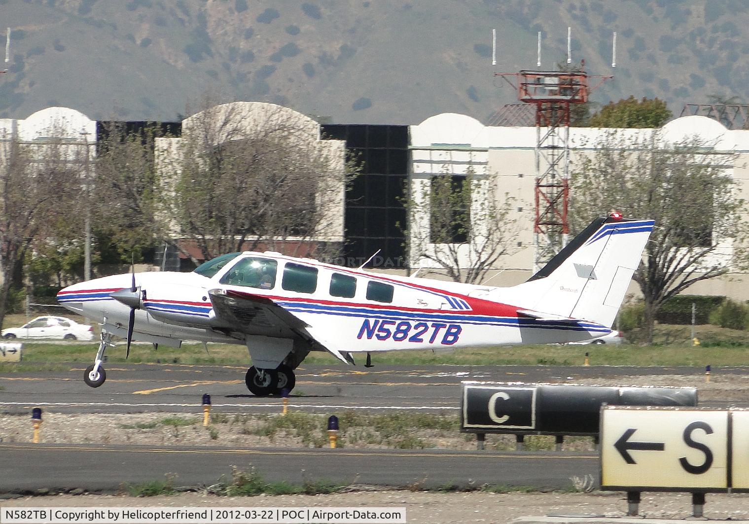 N582TB, 1997 Beech 58 Baron C/N TH-1837, Landing on 26L