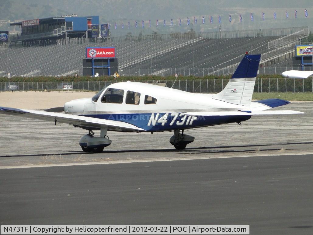 N4731F, 1976 Piper PA-28-181 C/N 28-7790059, Parked near Howard Aviation