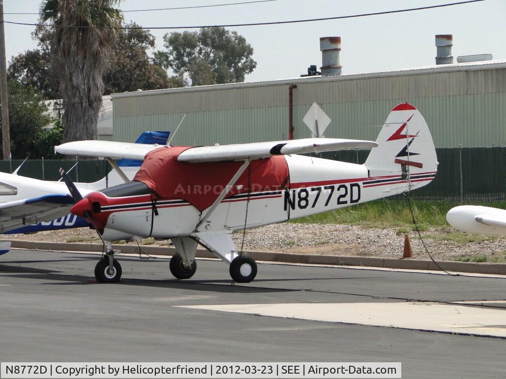 N8772D, 1958 Piper PA-22-160 Tri Pacer C/N 22-5959, Covered up, tied down and parked