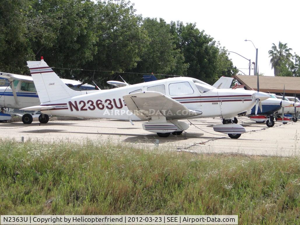 N2363U, 1979 Piper PA-28-236 Dakota C/N 28-7911306, Tied down and parked