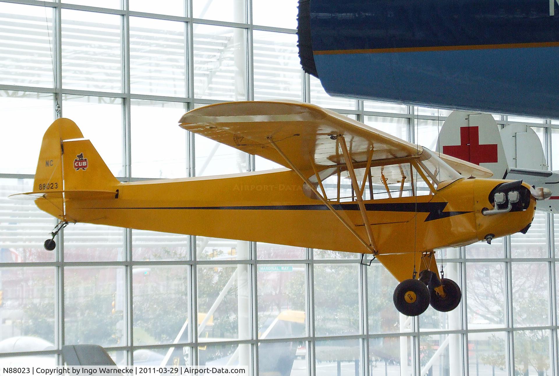 N88023, 1946 Piper J3C-65 Cub C/N 15641, Piper J3C-65 Cub at the Museum of Flight, Seattle WA