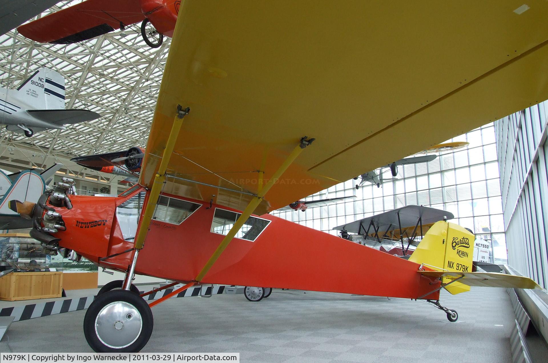 N979K, 1929 Curtiss-Wright Robin C-1 C/N 628, Curtiss-Wright Robin C-1 at the Museum of Flight, Seattle WA