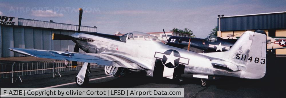 F-AZIE, 1945 North American P-51D Mustang C/N 124-48236, Dijon airport, 1992.